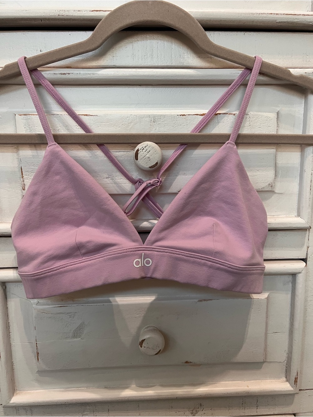 ALO Yoga Pink Splendor Athletic Sports Lounge Bra Small